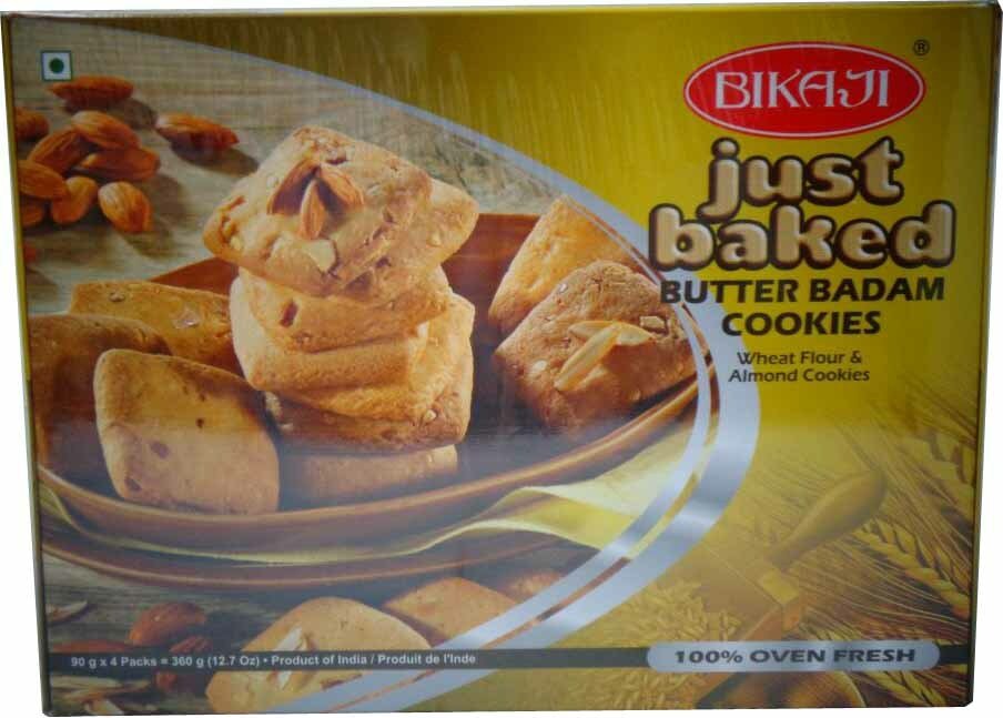 Bikaji Butter Badam Cookies (Wheat Flour & Almond Cookies) 360 Gm