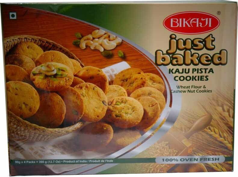 Bikaji Kaju Pista Cookies (Wheat Flour & Cashew Nut Cookies) 360 Gm