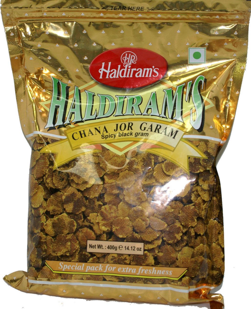 Haldiram's Chana Jor Garam Spicy Black Gram 400 Grams (14.12 OZ)